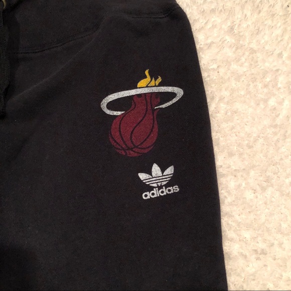 Miami Heat Adidas Drawstring Capris - Picture 2 of 4